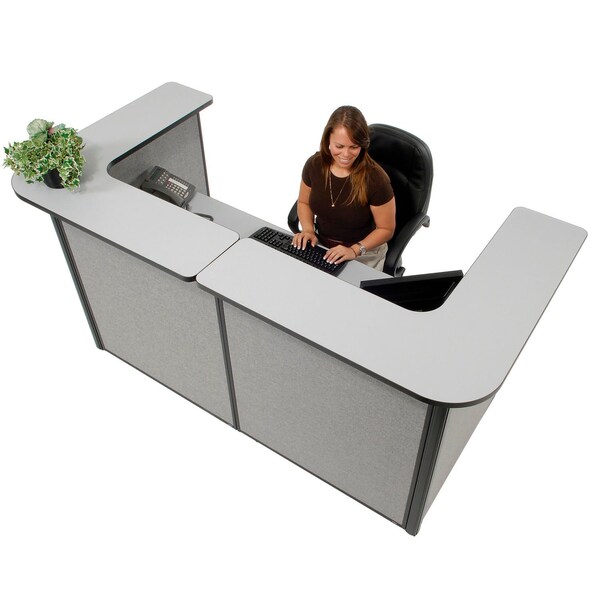 Interion By Global Industrial 44 in D X 44 in H, 88 in W X Gray 249008GG - main